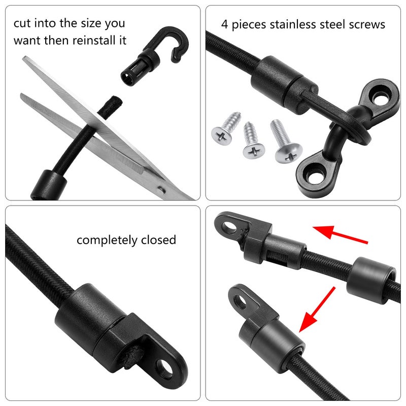 Mudder 6 Sets Fishing Rod Strap Holder, Adjustable Deck Mount Connector for Boat Marine Supply, 18-inch Pole Holder for Secure Rod Storage - Image 3